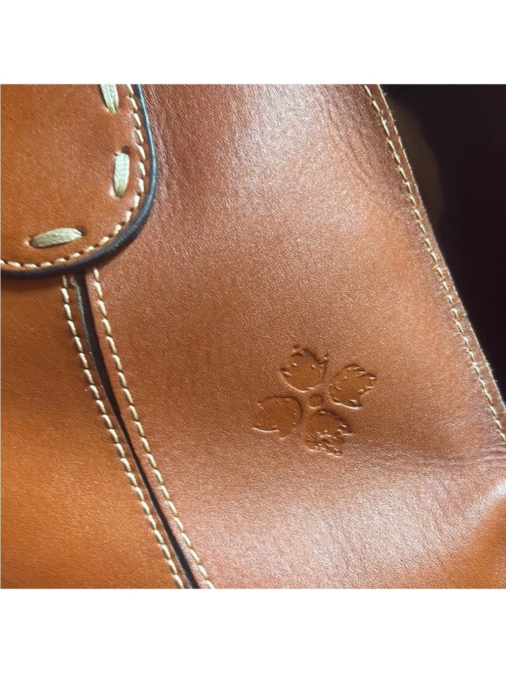 Patricia Nash rich brown Leather Tassel Satchel -